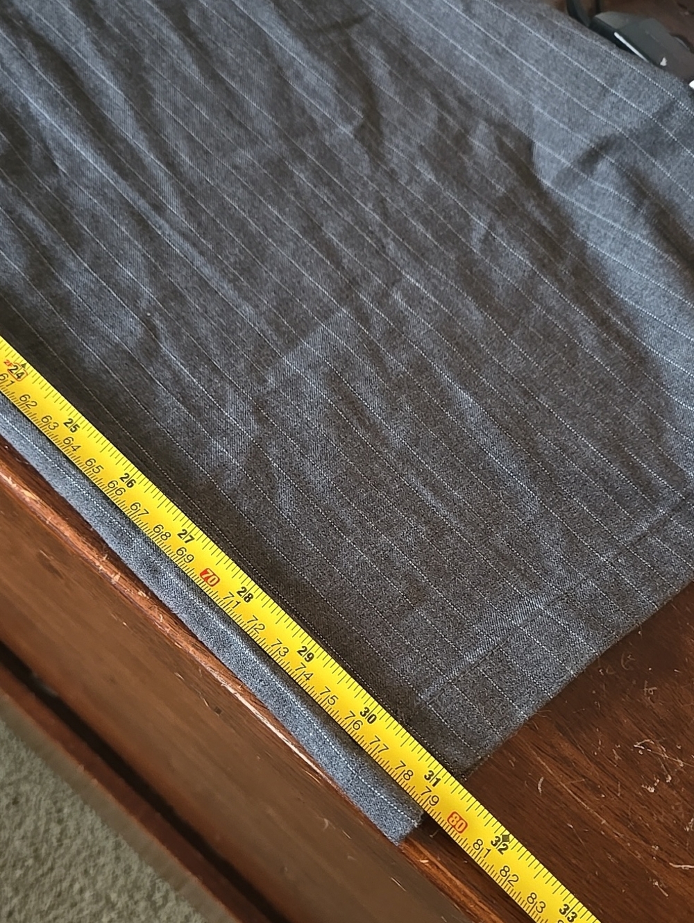 Target Wild Fable High Rise Wide Leg Relaxed Fit Gray Pinstripe Size 17 - Picture 8 of 14
